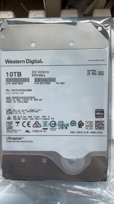 全新 WD/西部数据 10TB SATA 6GB HC510 HUH721010ALN600 4KN硬盘