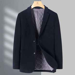 2025秋冬休闲西服男加厚毛呢西装 灯芯绒西服外套夹棉加厚大码 男装