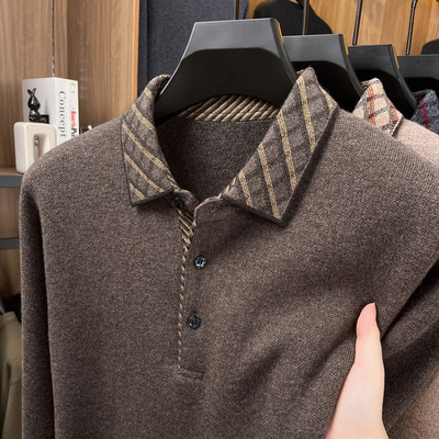 希研卡玛国际一线唯品会官方高端正品牌男装皮皮狗羊毛衫男款爸爸