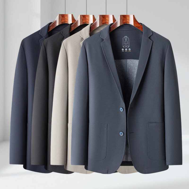 2025新款华夫格纹理西服外套男秋薄款单层休闲西装时尚百搭外套,男装,休闲西服,淘宝优惠券,粉丝福利购,淘宝优惠卷