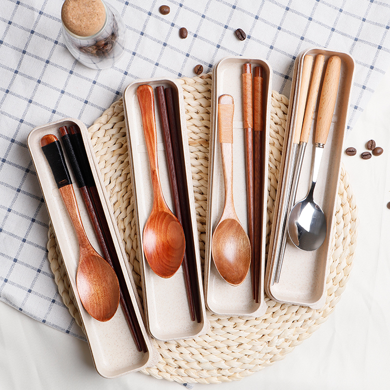 日式筷子套装成人木质旅行单人