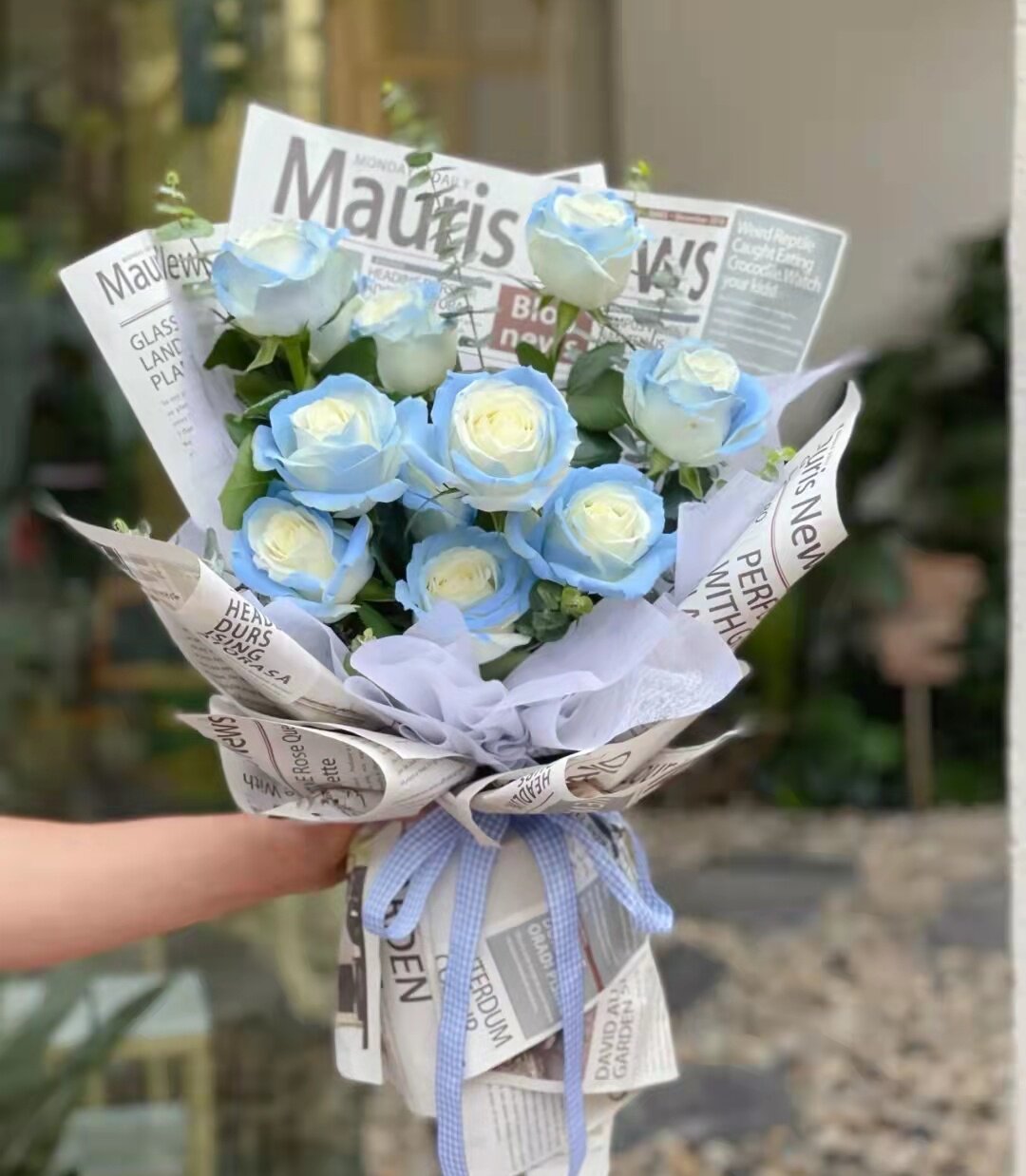 春季新款莫里斯时尚花艺报新闻周刊包花纸复古英文报纸鲜花包装纸