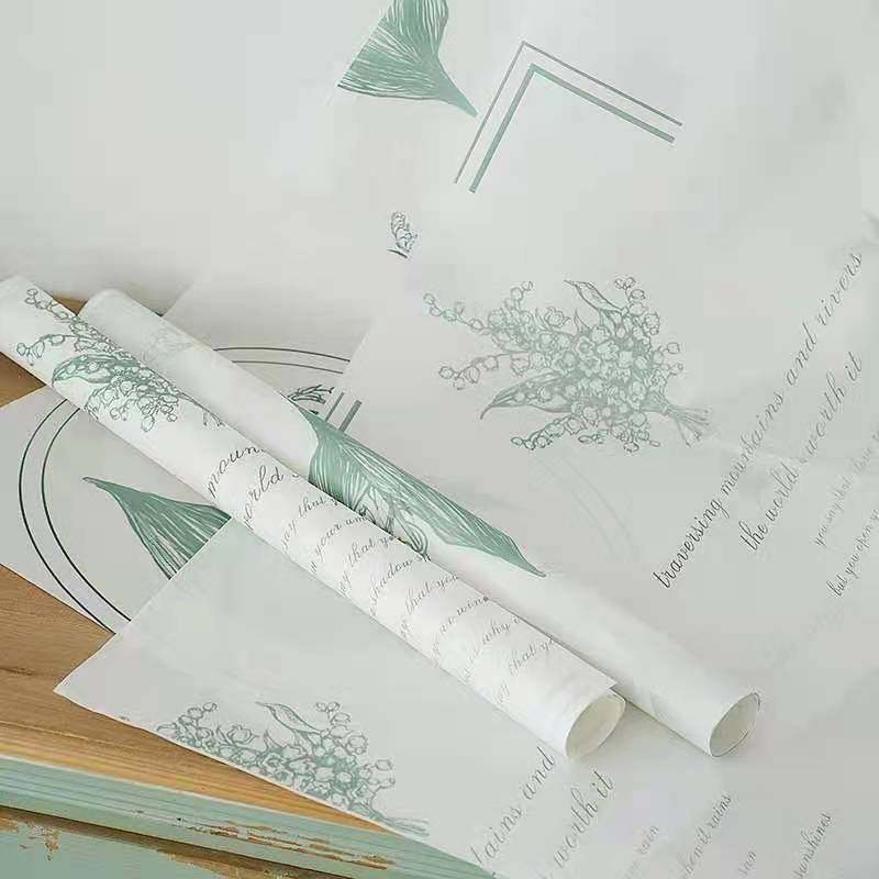 新品铃兰花加厚雪梨纸小清新鲜花花束外包装纸花店包花内衬纸_虎窝淘