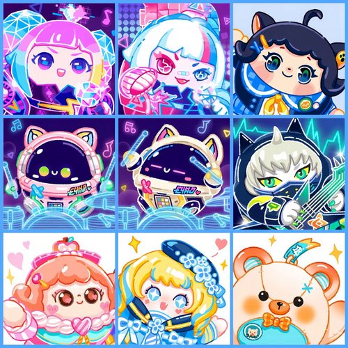 蛋仔派对数字油画diy儿童