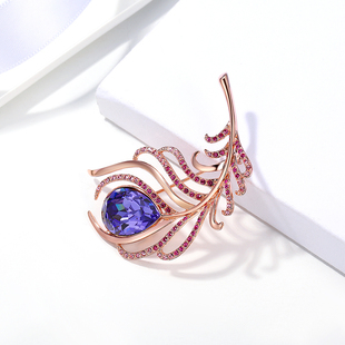 伊泰莲娜羽翼胸针女配饰品复古舞大气别针胸花气质礼物 礼盒包装