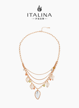 波西米亚风项链伊泰莲娜毛衣链女