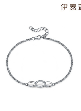 伊泰莲娜手链女简约银饰