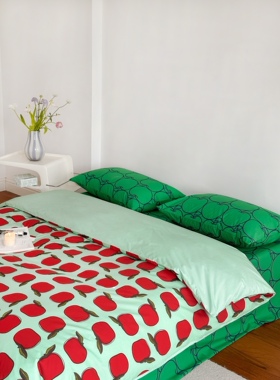 MESER平步青云-设计师款超柔水洗工艺纯棉四件套可爱卡通简约全棉