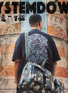 SSTD 夏季新品蜕变短袖水洗重磅藏胸藏肚子300斤可穿街头时尚透气