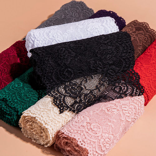 弹力柔软diy加长黑色花边辅料