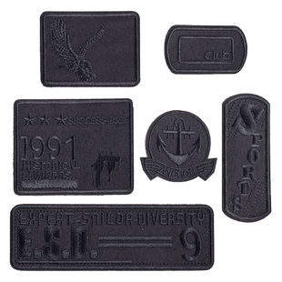 自粘免缝黑色羽绒服补丁贴补衣服贴破洞修复刺绣布贴修补布丁装饰