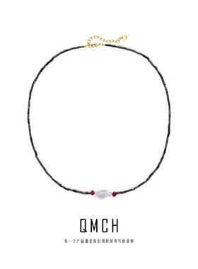 花儿与少年金晨同款天然淡水珍珠管珠项链女锁骨链毛衣链气质个性