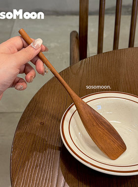 SosoMoon迷你料理铲！天然实木不粘锅煎铲家用一人食小锅炒菜铲子