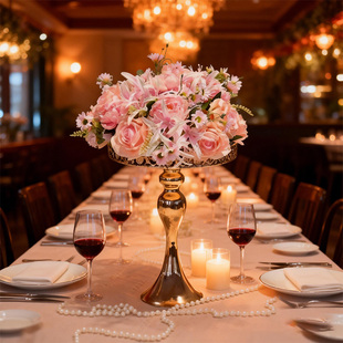 仿真花装饰婚庆道具婚礼宴会餐桌摆件酒店桌花假花餐厅包厢KTV