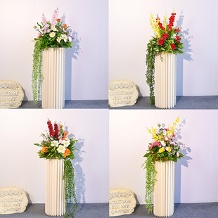 婚庆道具酒店婚礼装饰假花店铺开业橱窗路引花楼盘立柱花球仿真花