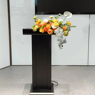 高档会议平放讲台花桌花签到装饰台仿真花假花活动演讲主席台花艺