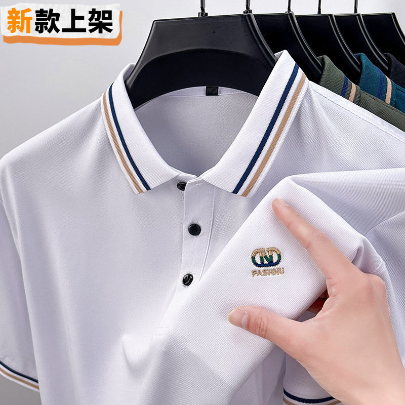 利郎新款男士短袖商务翻领POLO衫