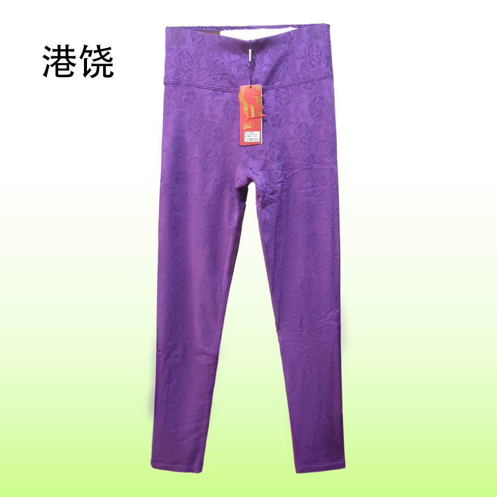 港饶女士高腰加绒护腰打底保暖裤
