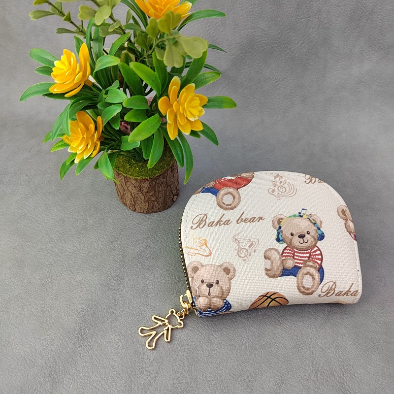 保定白沟风琴卡包女士精致2021新款时尚短款小熊多卡位多功能卡包