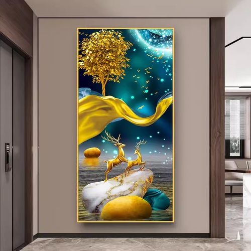 玄关装饰画3d立体墙贴自粘