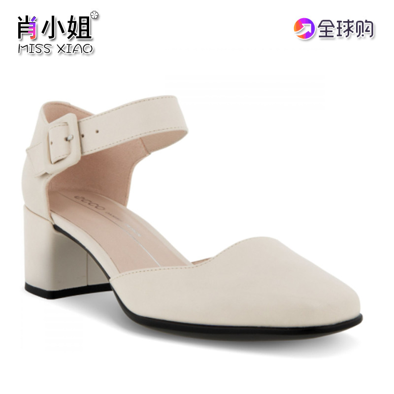 ecco爱步女鞋凉鞋2021春夏方头粗跟35玛丽珍鞋单鞋290613正品现货