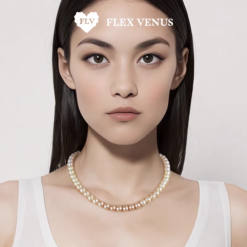 【新品】FLV珠珠渐变项链 轻奢小众设计高级感时尚百搭气质锁骨链