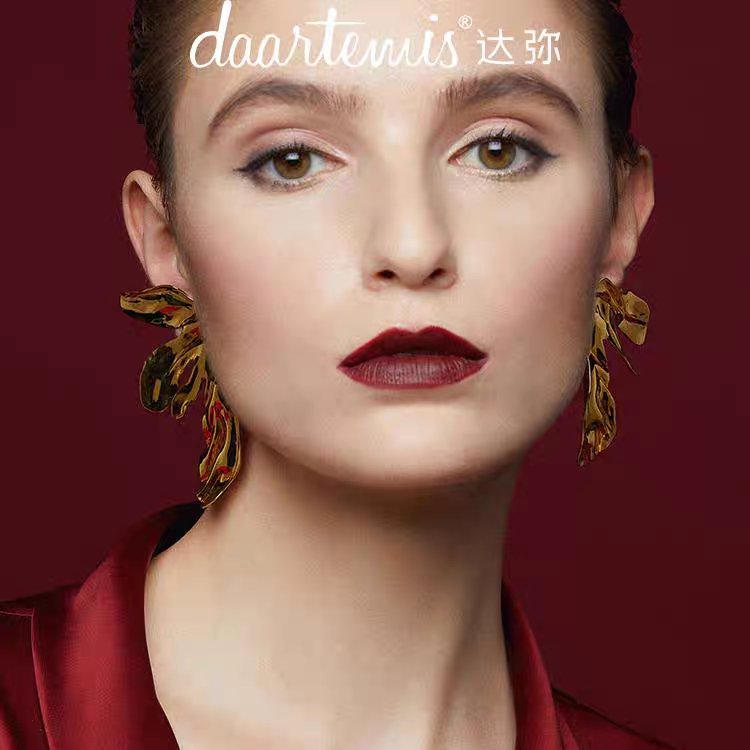 daartemis鸢尾不对称轻奢耳夹