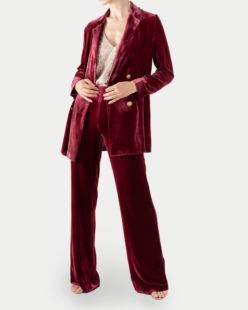 外套宽松天鹅绒上衣真丝金丝绒女裤 GANDOLFO丝绒西装 CHARLOTTA