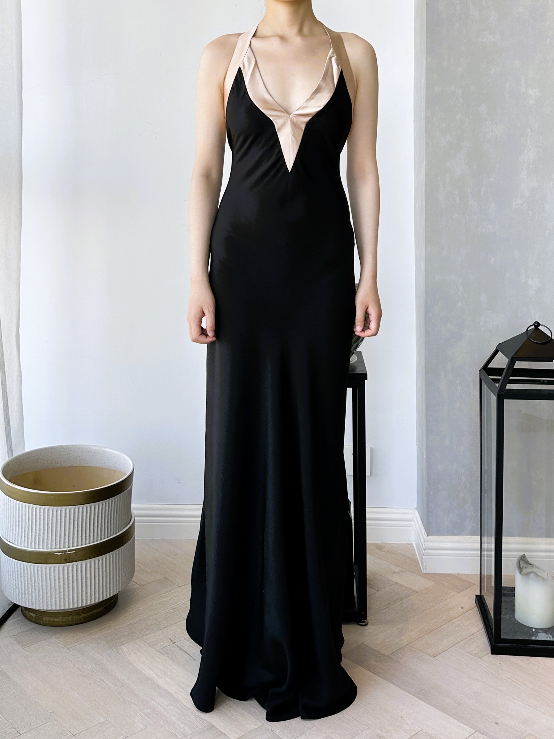 CHARLOTTA GANDOLFO不规则镂空连衣裙时尚优雅性感修身显瘦礼服裙