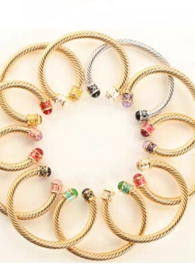 Halcyon Days欧式奢华蜜蜂带金边扭力手镯高档饰品英国时尚百搭