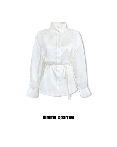 Aimme sparrow26秋冬波点衬衫低腰牛仔裤时尚百搭潮流