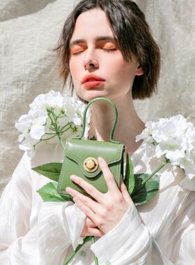 COCO D'ESTE 意大利设计师箱包品牌女包手提包超迷你小方包牛皮