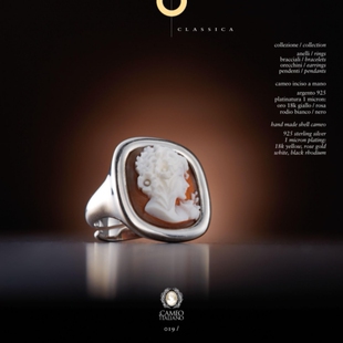 CAMEO意大利中古珠宝贝雕饰品classica系列戒指吊坠项链耳环胸针