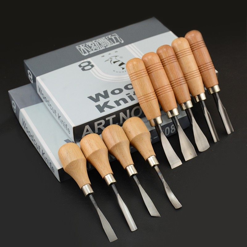 啄木鸟木刻刀雕刻工具PM305A木雕刀PM306A/B雕刻刀套308A/B挖勺刀