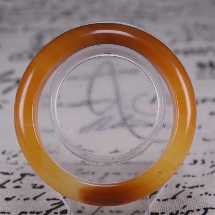 云南龙陵石缘天然玉石黄龙玉手镯 正品玉镯子 送鉴定证书女士玉镯