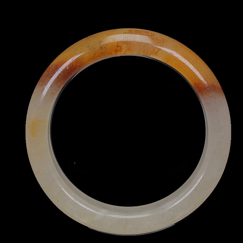 云南龙陵石缘天然玉石黄龙玉手镯 女玉镯 证书女士男士内径58 59