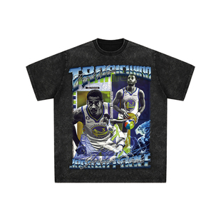 球星T恤美式水洗宽松嘻哈重磅复古短袖华盛顿奇才普尔