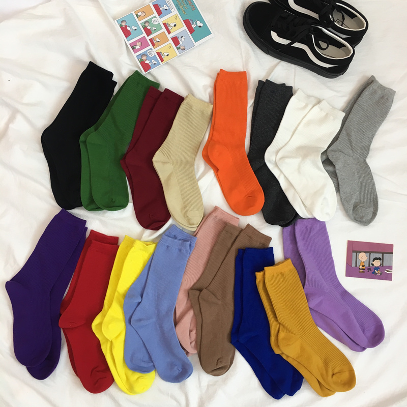 双装ins韩版学生街头百搭袜子