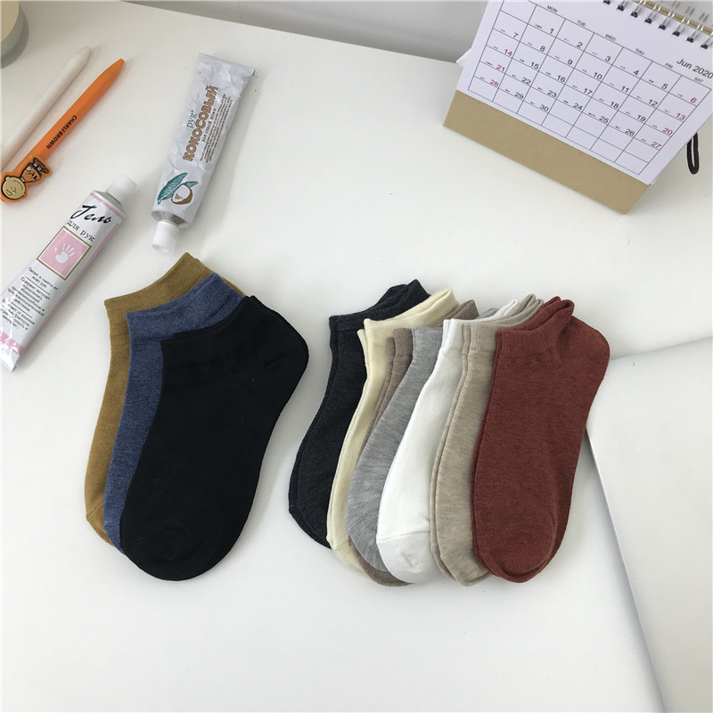 防滑薄款秋冬ins潮风浅口船袜