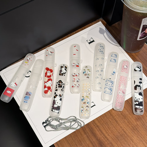 适配悦r刻elx5代幻影保护套锐克瑞克约客6代幻影PRO3.0加长款软胶全包挂绳防丢印花KT猫电子杆套防脏保护壳