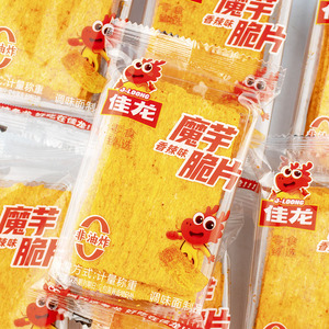 佳龙魔芋脆片零食香辣味独立小包装辣条麻辣面筋即食小吃休闲