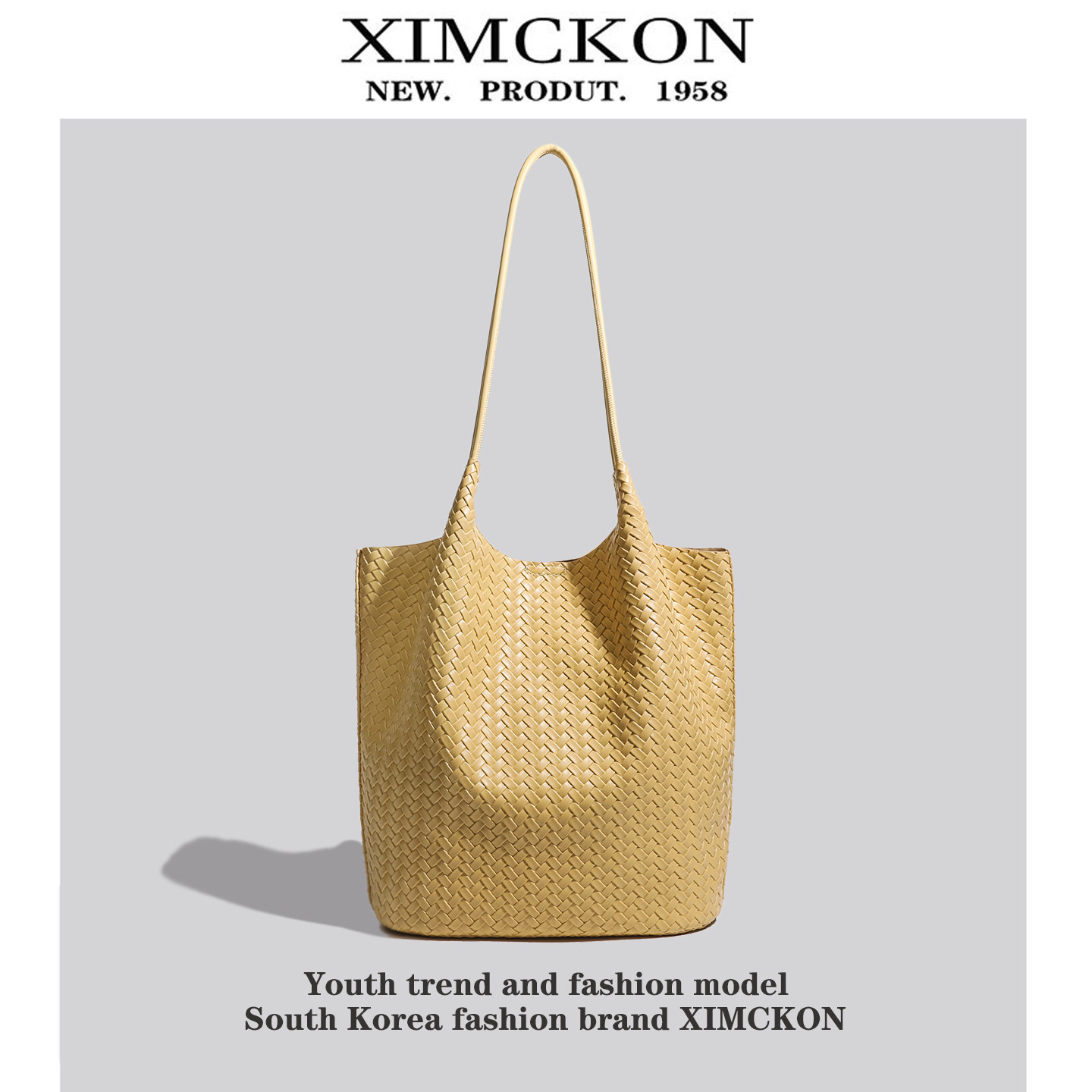 XIMCKON【商场同款】编织托特包