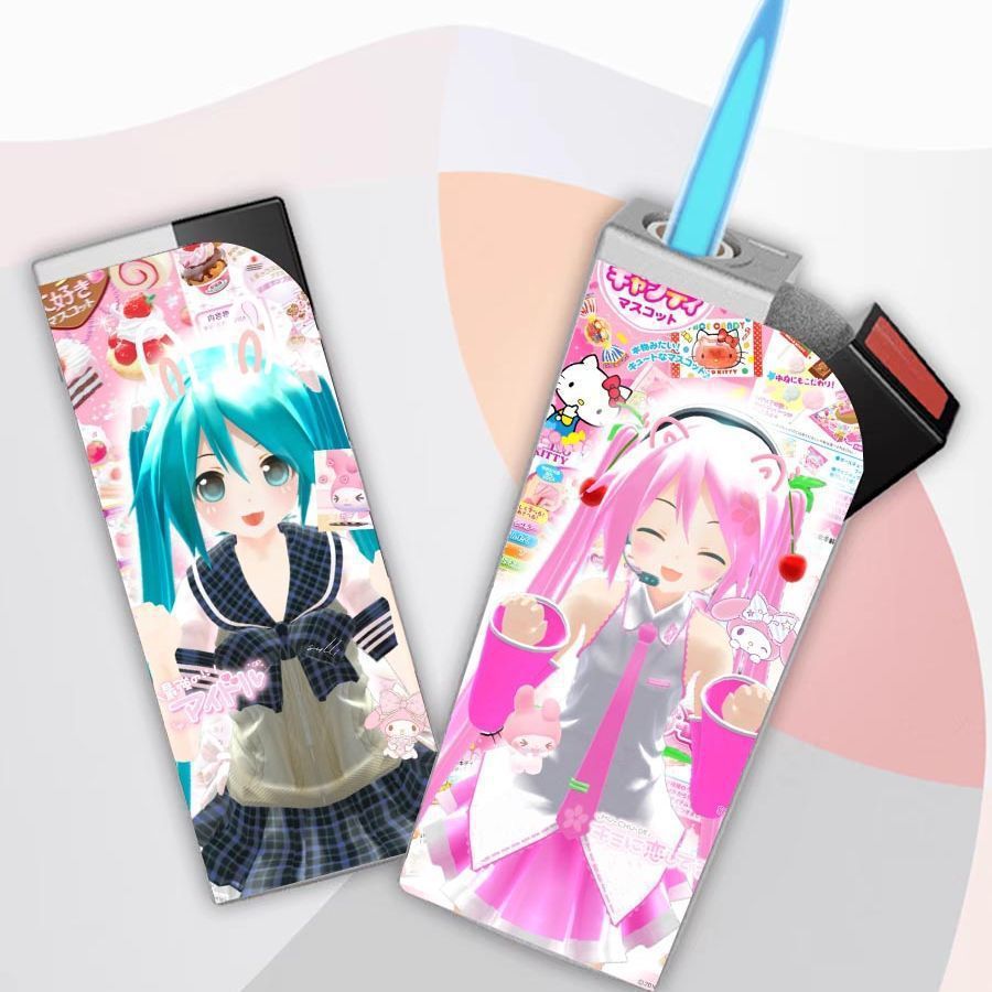 卡通蓝光直冲创意打火机新次可爱个性防风高颜值卡通送男友女生