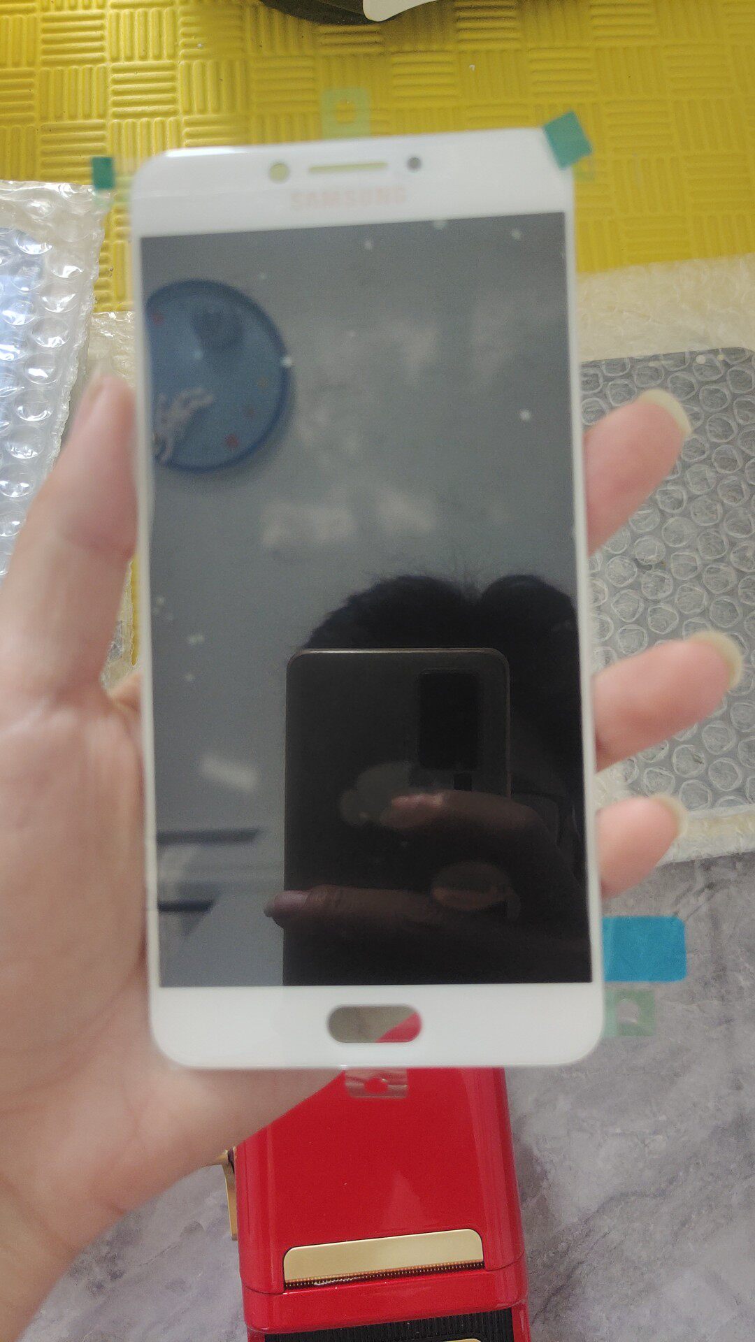 三星c7100 c8全新全原单片屏幕总成完美屏幕无瑕疵