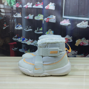 正品Nike/耐克儿童雪地靴冬季加绒保暖男女同款运动鞋魔术贴棉鞋