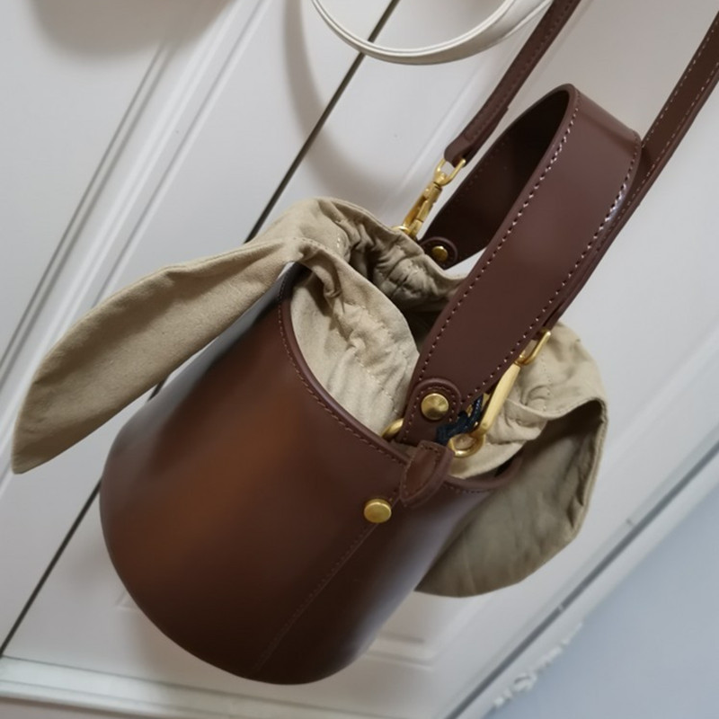 【正品版型】真皮小众设计水桶包