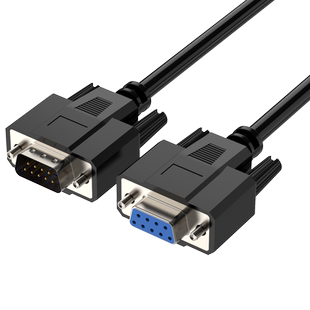 9针串口线RS232线COM线DB9公对公母对母直连交叉延长数据线3/5米m