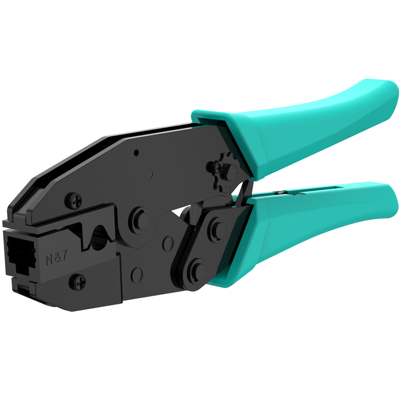 杭龙鑫七类水晶头网线钳超6六CAT7类带燕尾夹屏蔽水晶头专用压线钳