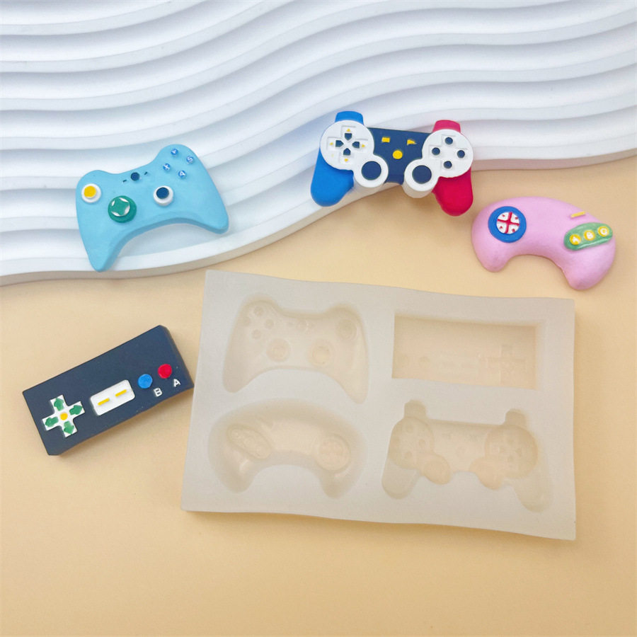 新款游戏机游戏手柄赛车遥控器造型硅胶模具巧克力蛋糕装饰模具