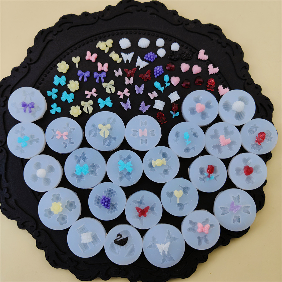 多款迷你造型水晶滴胶硅胶模具火漆蜡树脂软陶美甲装饰蛋糕烘焙